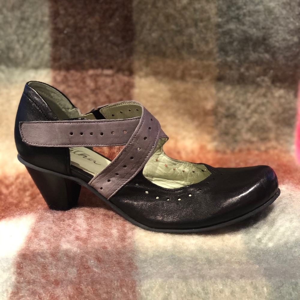 Mentha Jet Black Heel Shoe Portugal